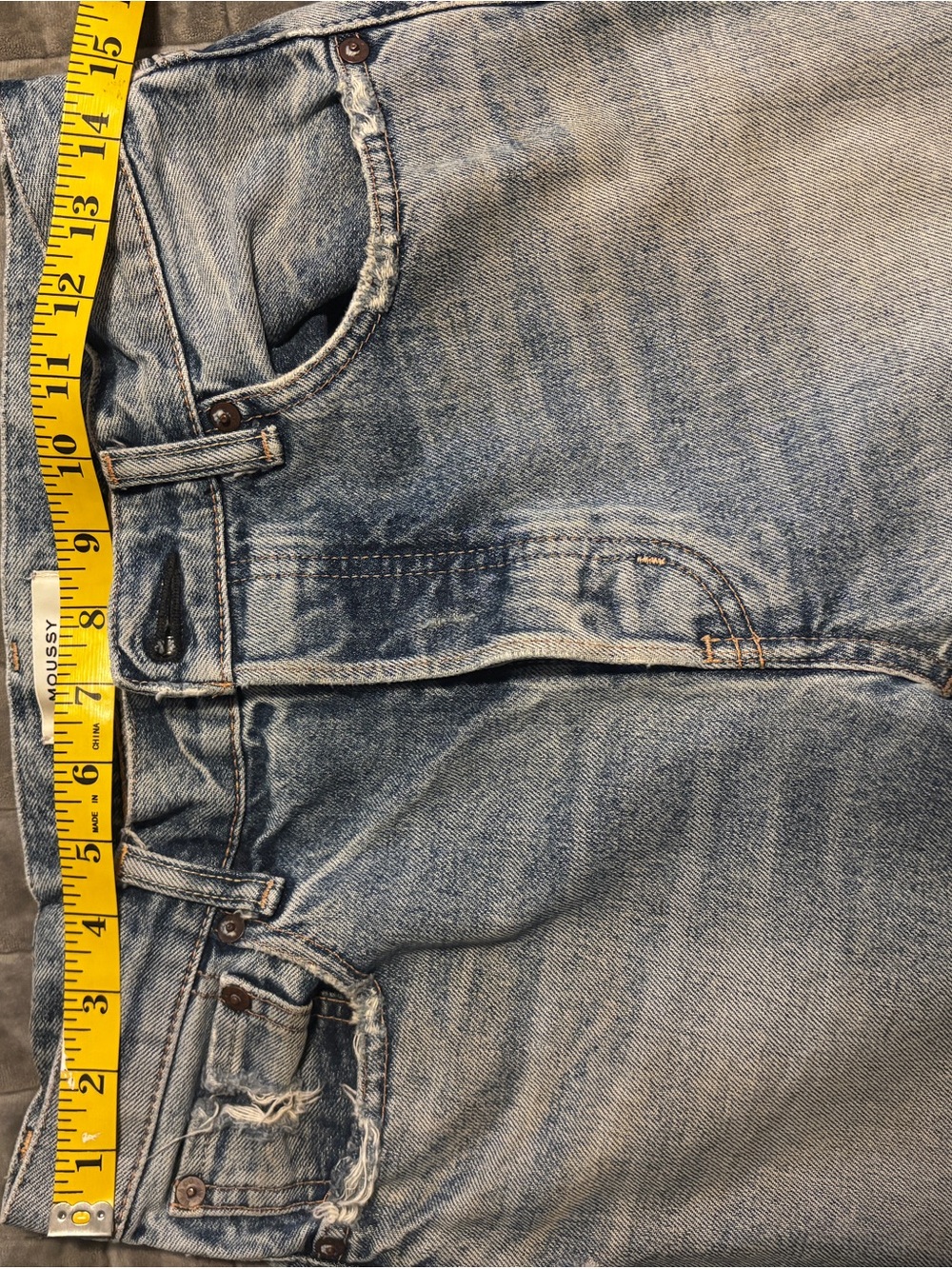 Moussy Light Blue Straight Leg Jeans - Picture 5 of 6